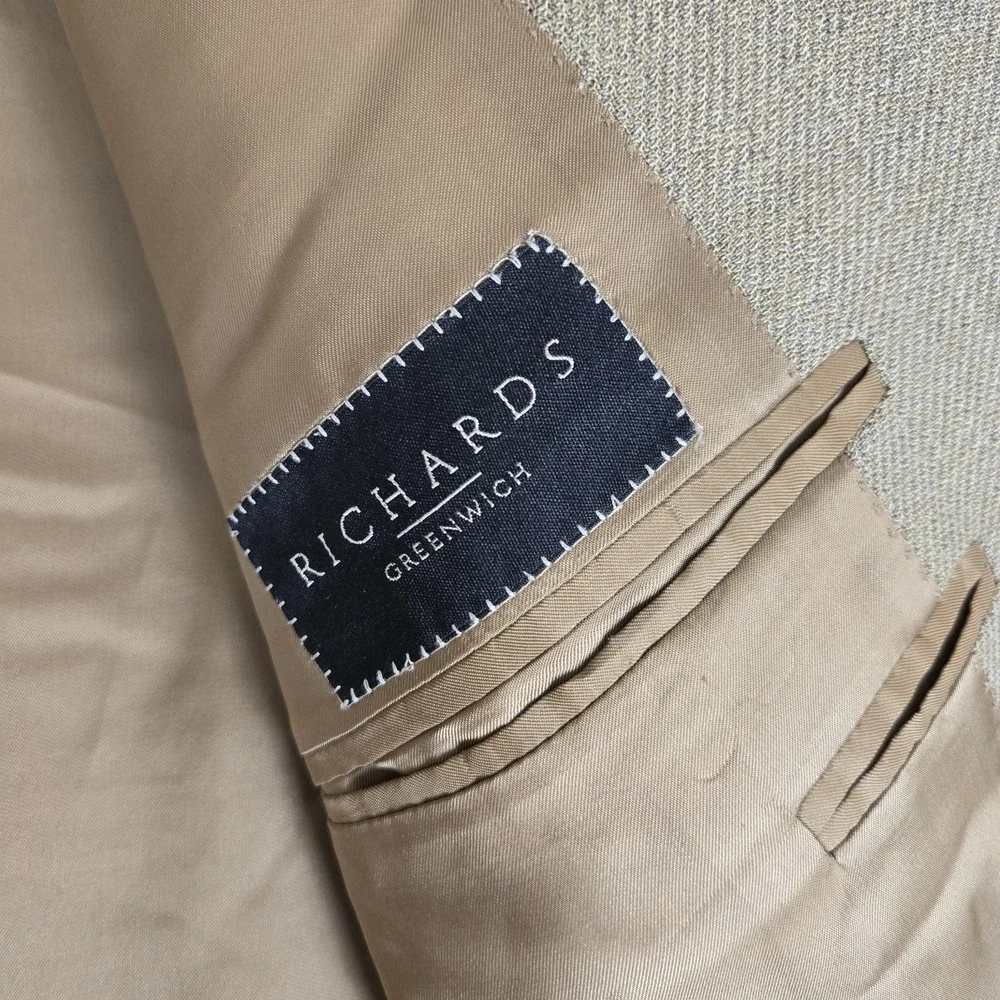 Canali Blazer Mens 54 R Beige 100% Pure New Wool Sport‎ Jacket  Made In Italy